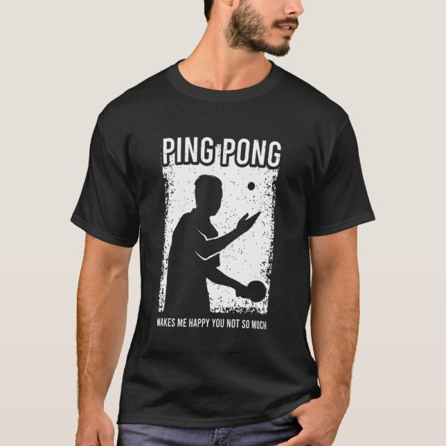 T-shirt Graphique de ping-pong pour les soirées de jeu et  (Devant)