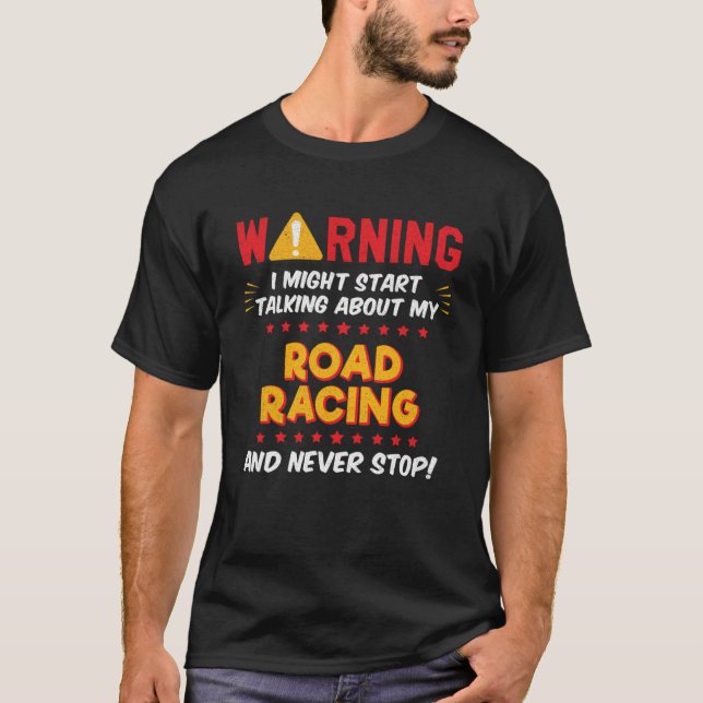 T-shirt Graphique de plaisanterie de course sur route (Devant)