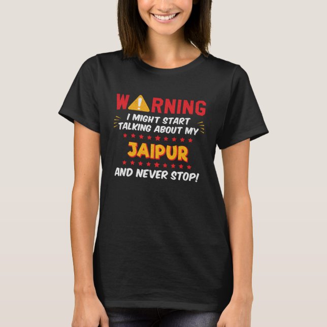 T-shirt Graphique de plaisanteries de l'Inde de Jaipur (Devant)