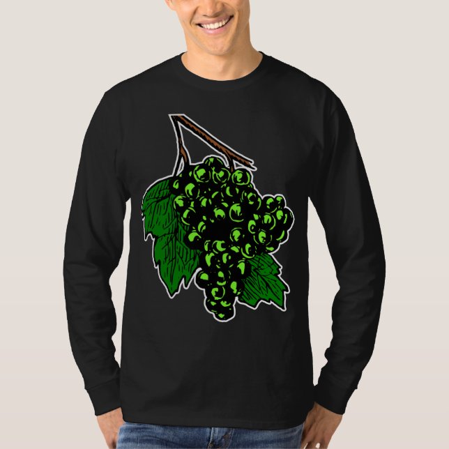 T-shirt Graphique de raisins verts Graphique Graphique Gra (Devant)