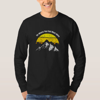 T-shirt Graphique de randonnée en montagne Athlétique Entr