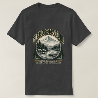 T-shirt Graphique de ruisseau de montagne vintage Field & 