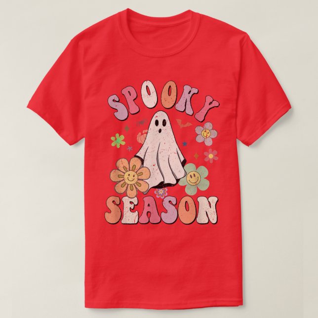 T-shirt Graphique de saison Éffrayante Halloween Fantôme v (Design devant)