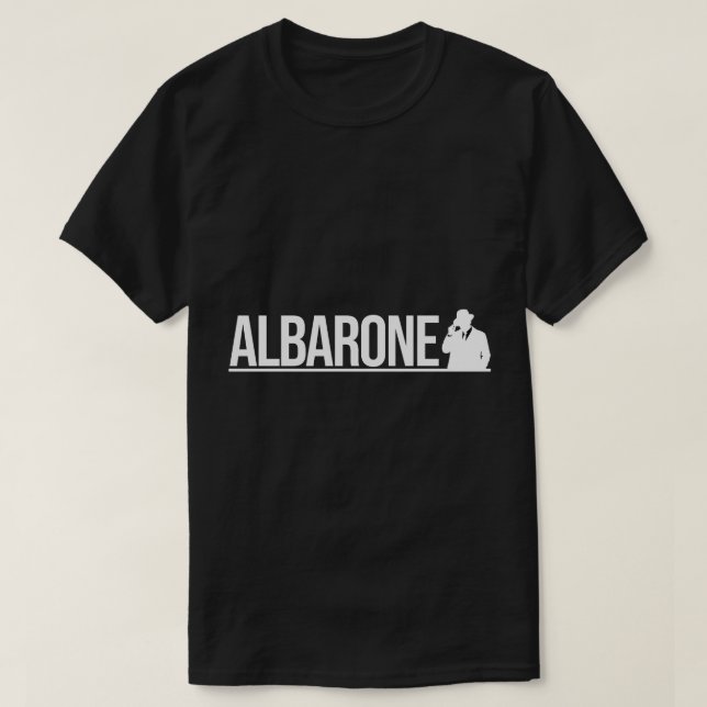T-shirt Graphique de silhouette de gangster Albarone - Bla (Design devant)
