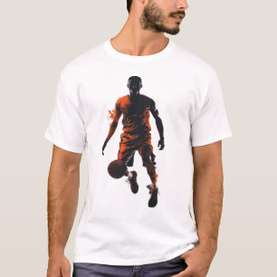 T-shirt Graphique de silhouette de joueur de basket-ball d