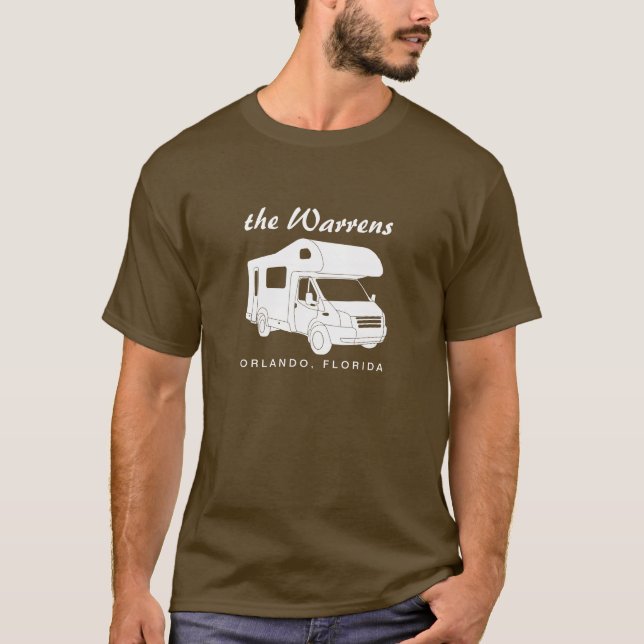 T-shirt Graphique de silhouette de la classe C Motorhome (Devant)