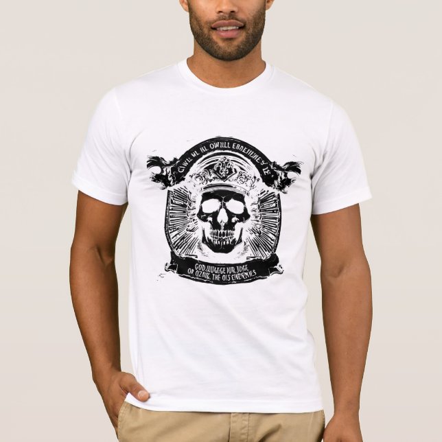T-shirt Graphique de squelette d'encre (Devant)