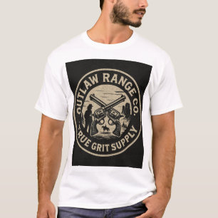 T-shirt Graphique de style occidental rond