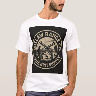 T-shirt Graphique de style occidental rond