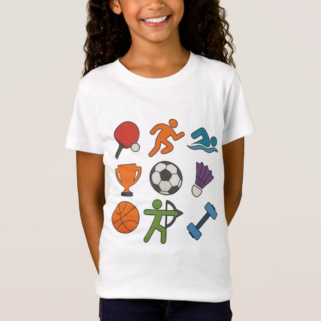 T-shirt graphique de style sportif – Conception at (Devant)