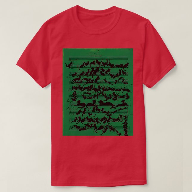 T-shirt Graphique de symphonie de chats (Design devant)