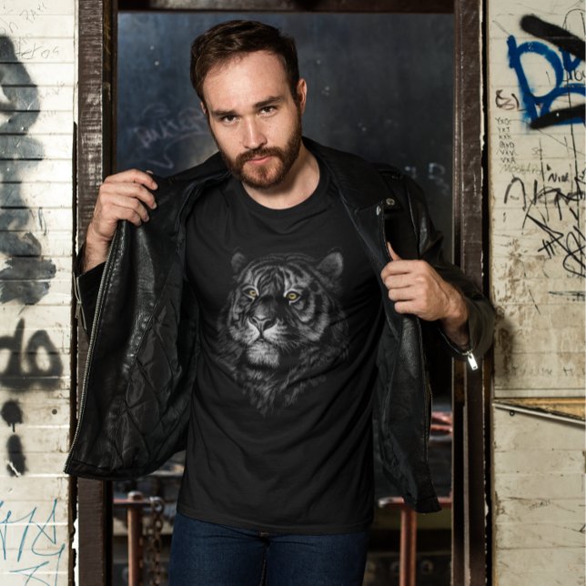 T-shirt Graphique de tête de tigre artistique (Créateur téléchargé)