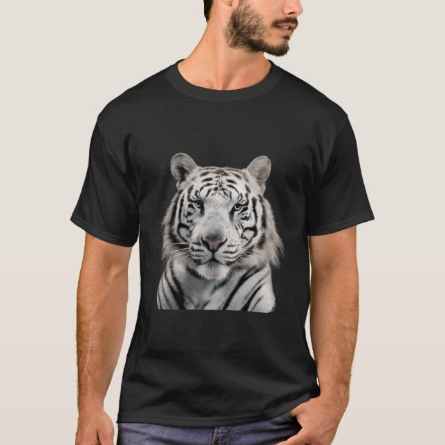 T-shirt Graphique de tigre blanc du Bengale (Devant)