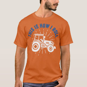 T-shirt Graphique de Tracteur de plume de ferme amusant po