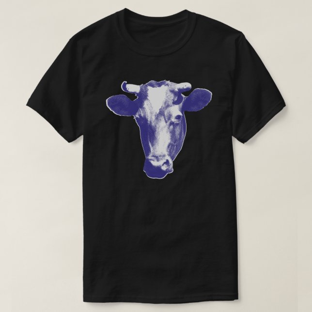 T-shirt Graphique de vaches d'art pop violet (Design devant)