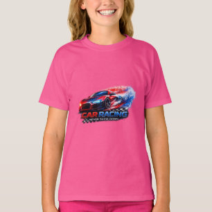 T-Shirt Graphique de Voiture de Course pour Enfant
