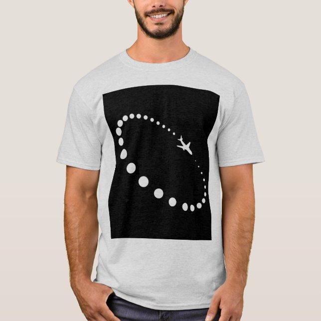 T-shirt graphique de vol d'avion à réaction minima (Devant)