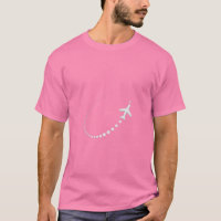 T-shirt graphique de vol d'avion à réaction minima