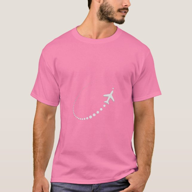 T-shirt graphique de vol d'avion à réaction minima (Devant)
