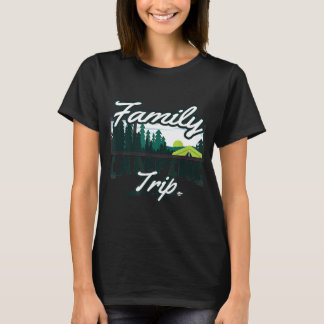 T-shirt Graphique de voyage en camping familial