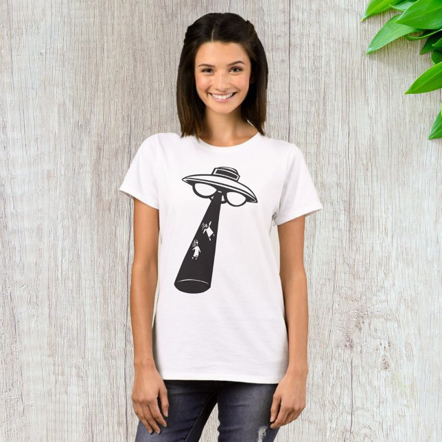 T-shirt Graphique d'enlèvement d'ovni rétro Alien Sci-Fi (Créateur téléchargé)