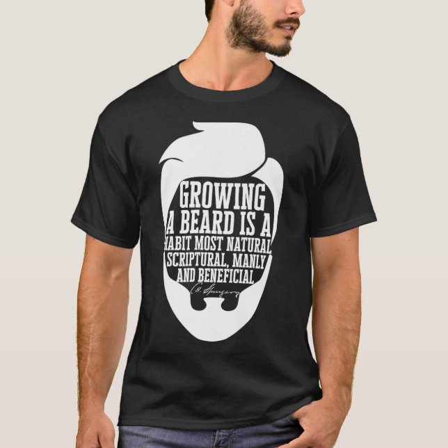 T-shirt Graphique des citations de Mens Beard Charles Hadd (Devant)