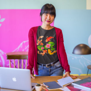 T-shirt Graphique des coussinets de Lilly Poisson Koi