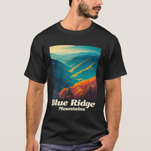 T-shirt Graphique des montagnes Blue Ridge (Devant)