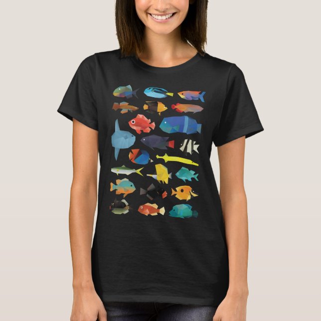 T-shirt Graphique des poissons (Devant)