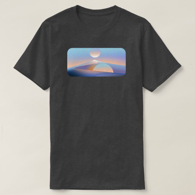 T-shirt graphique désertique de science-fiction mi (Design devant)