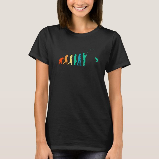 T-shirt Graphique d'évolution Pêcheur Passion Pêcheur Cann (Devant)