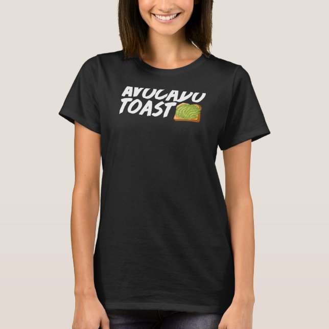 T-shirt Graphique d'illustration de toast Avocado (Devant)