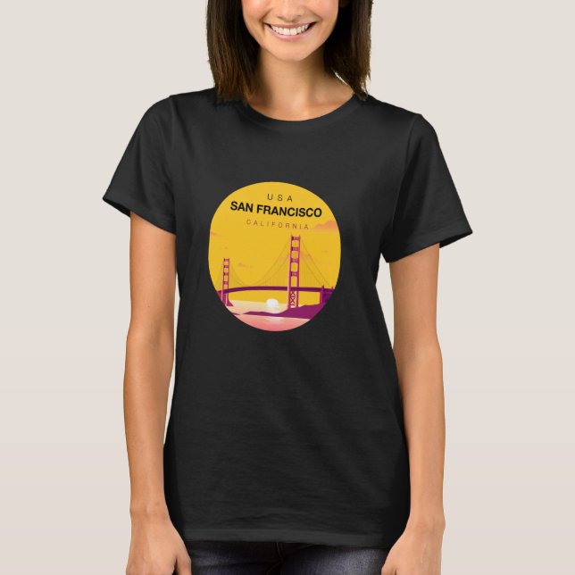 T-shirt Graphique d'illustration du cool San Francisco Cal (Devant)