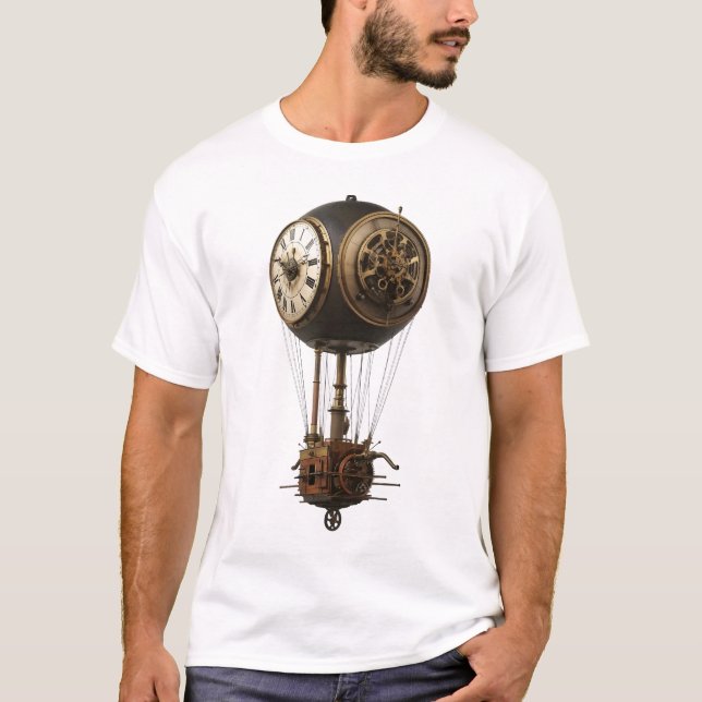 T-shirt graphique "Dirigeable à mouvement d'horlog (Devant)