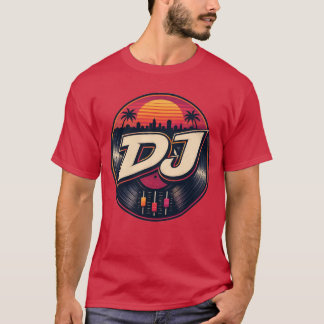 T-Shirt Graphique DJ Sunset