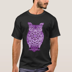 T-shirt Graphique d'oiseaux amusants pour hibou pourpre Sw