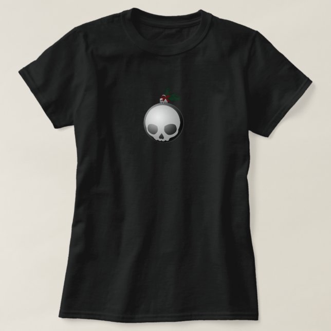 T-shirt Graphique d'ornement de Noël crâne (Design devant)