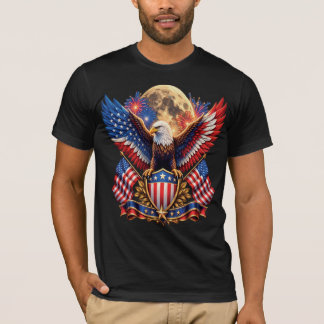 T-Shirt Graphique Drapeau des États-Unis
