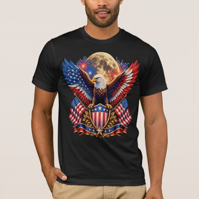 T-Shirt Graphique Drapeau des États-Unis (Devant)