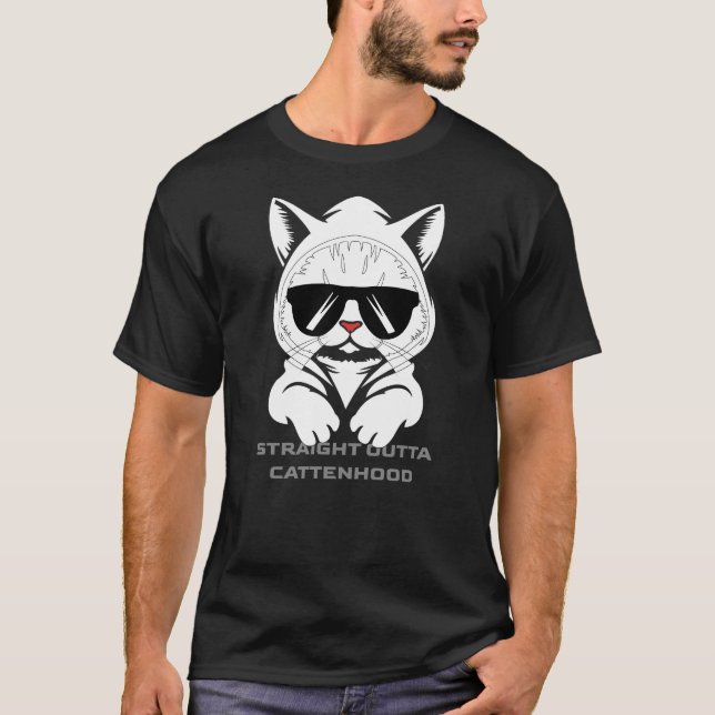 T-shirt Graphique Droit Sorti De Cattenhood (Devant)