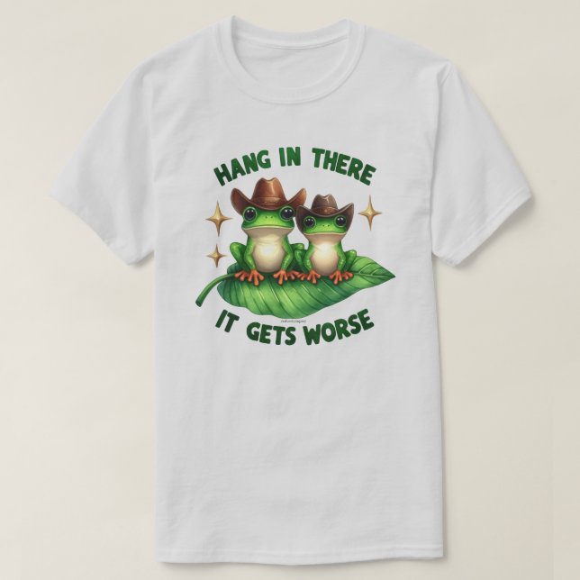 T-Shirt graphique drôle avec citation de grenouill (Design devant)