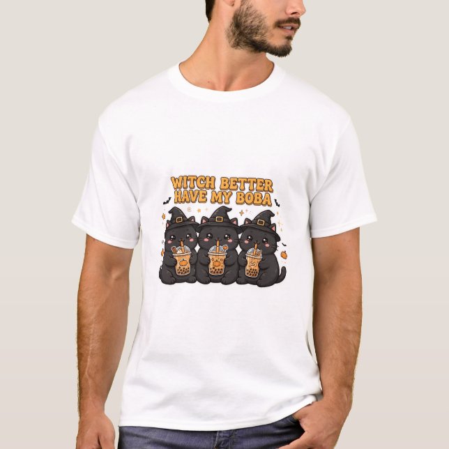 T-shirt graphique drôle chats noirs - Ca dessin an (Devant)