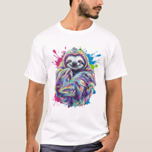 T-shirt graphique drôle d'art d'animal mignon de p