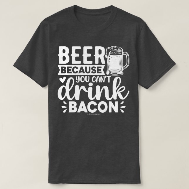 T-shirt graphique drôle de bière - On ne peut pas  (Design devant)