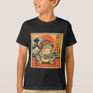 T-shirt graphique drôle de grenouille de jeu pour