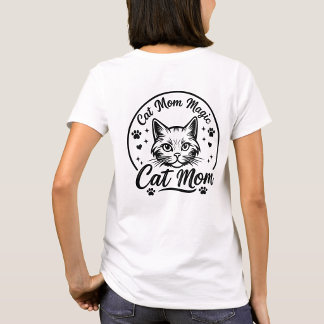 T-shirt graphique drôle de magie de maman de chat