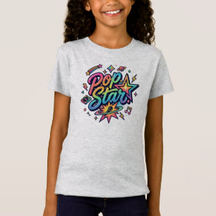 T-Shirt Graphique Drôle de Popcorn de Pop Star