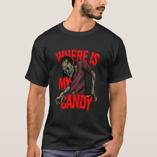 T-shirt graphique drôle de zombie Halloween pour h (Devant)