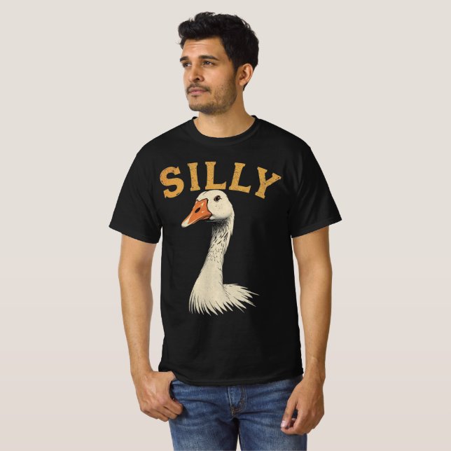 T-shirt graphique drôle d'oie – Oie ridicule (Devant entier)