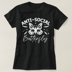 T-Shirt Graphique Drôle – Papillon Antisocial